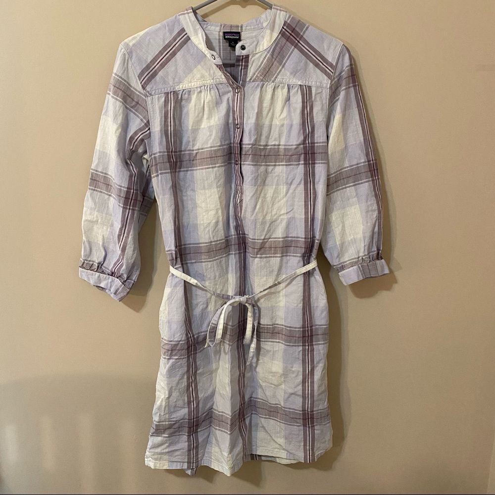 PATAGONIA Plaid 3/4 Sleeve Dress